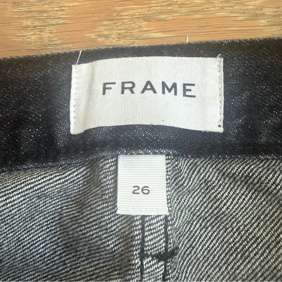 FRAME Le Baggy Palazzo Black Jeans - Picture 4 of 9